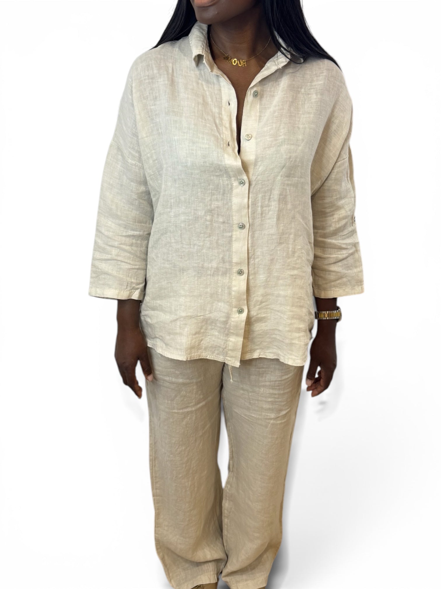 ENSEMBLE LIN BEIGE