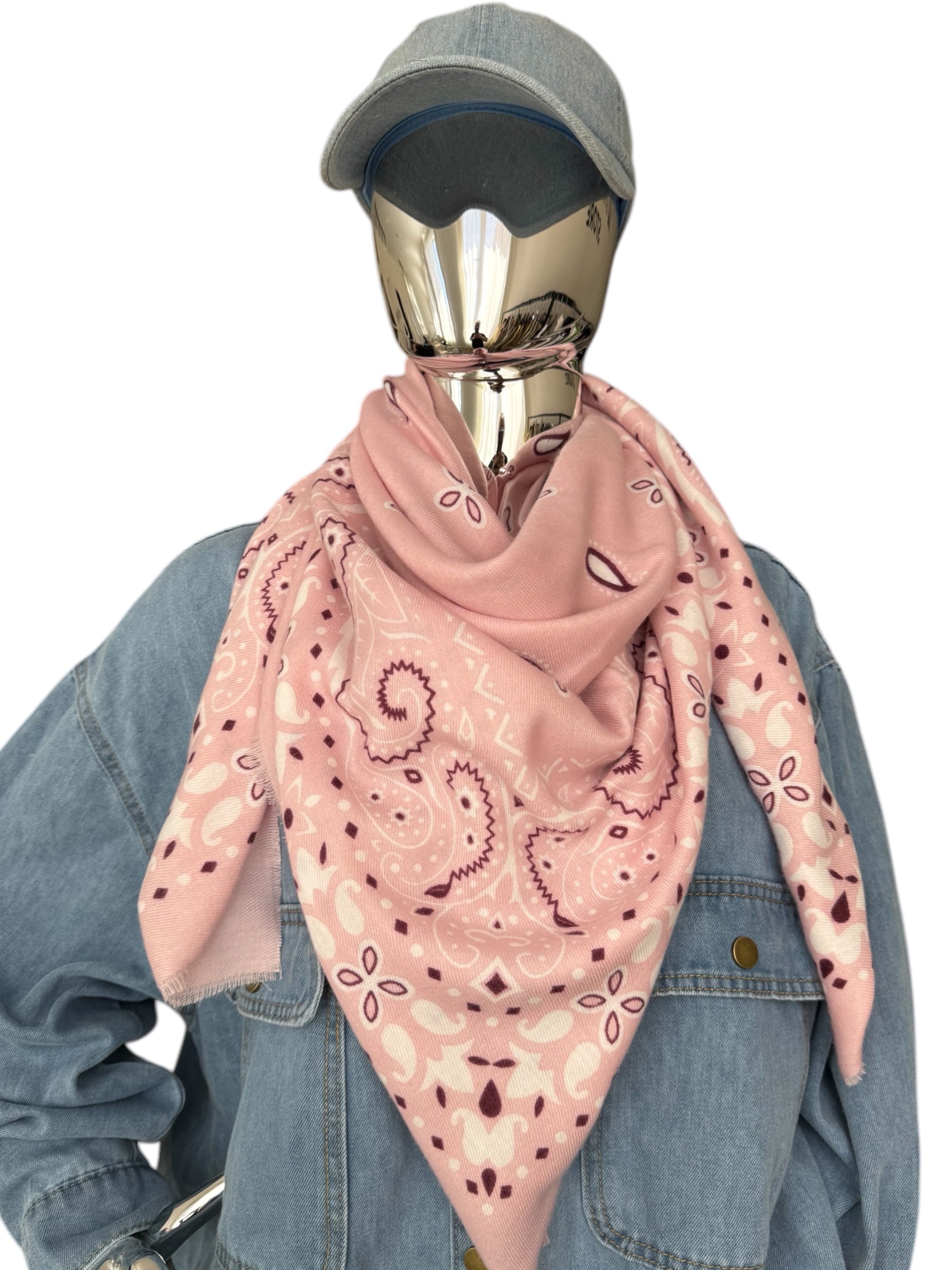 FOULARD ÉPAIS ROSE