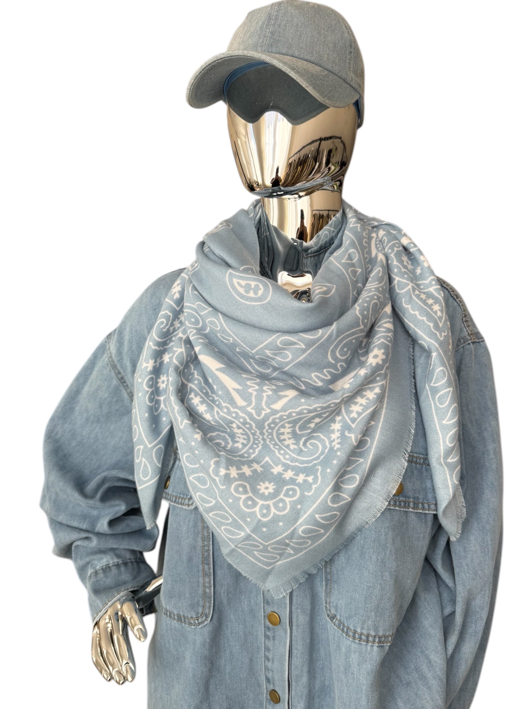 FOULARD ÉPAIS BLEU
