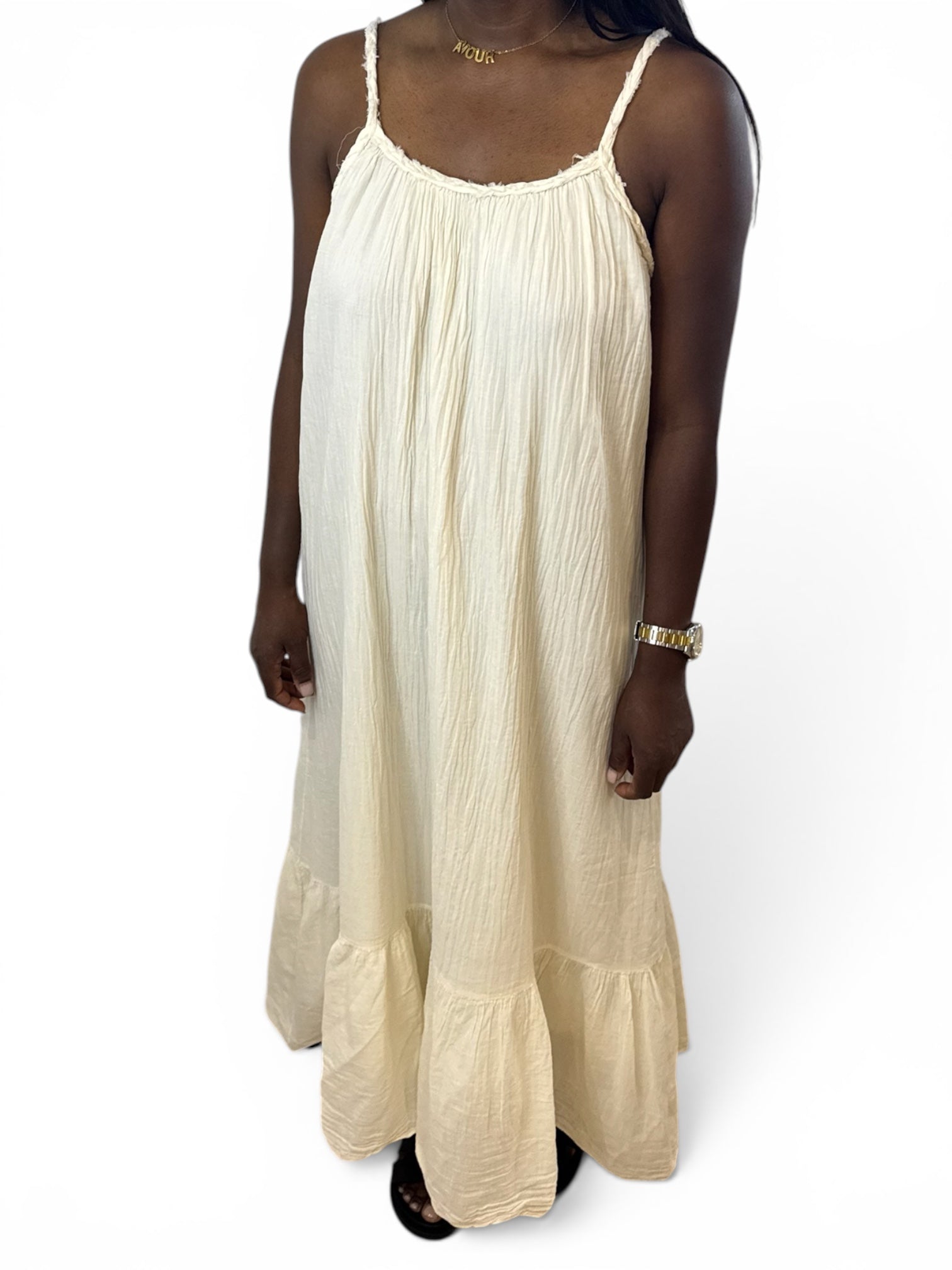 ROBE COTON BEIGE