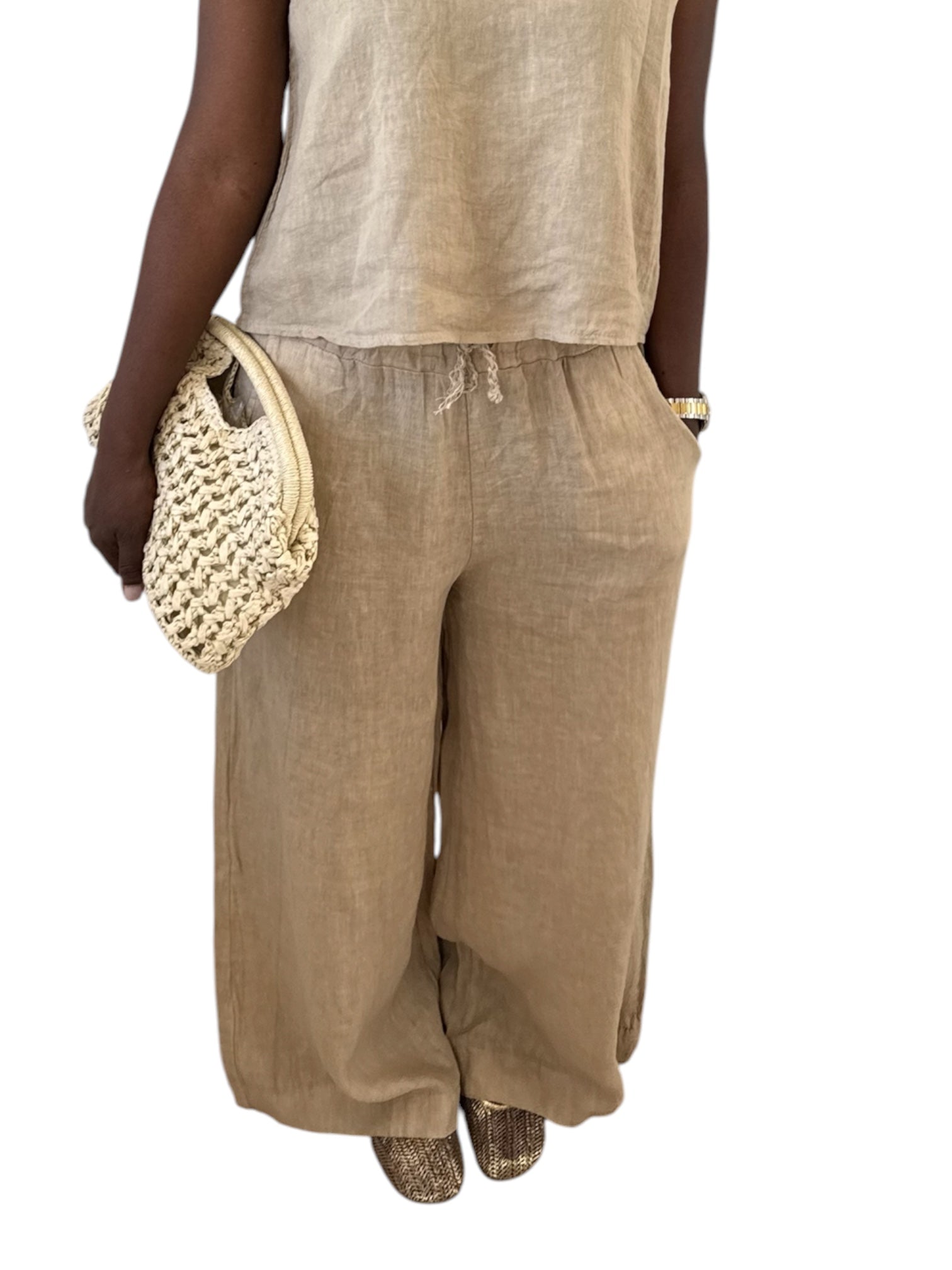 PANTALON LIN SABLE