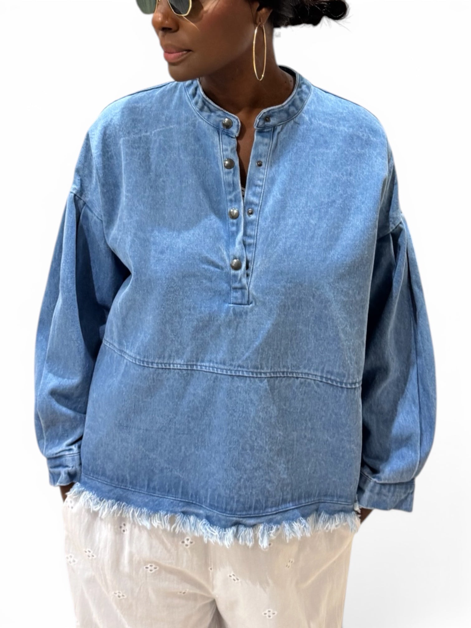 CHEMISE JEANS FRANGE