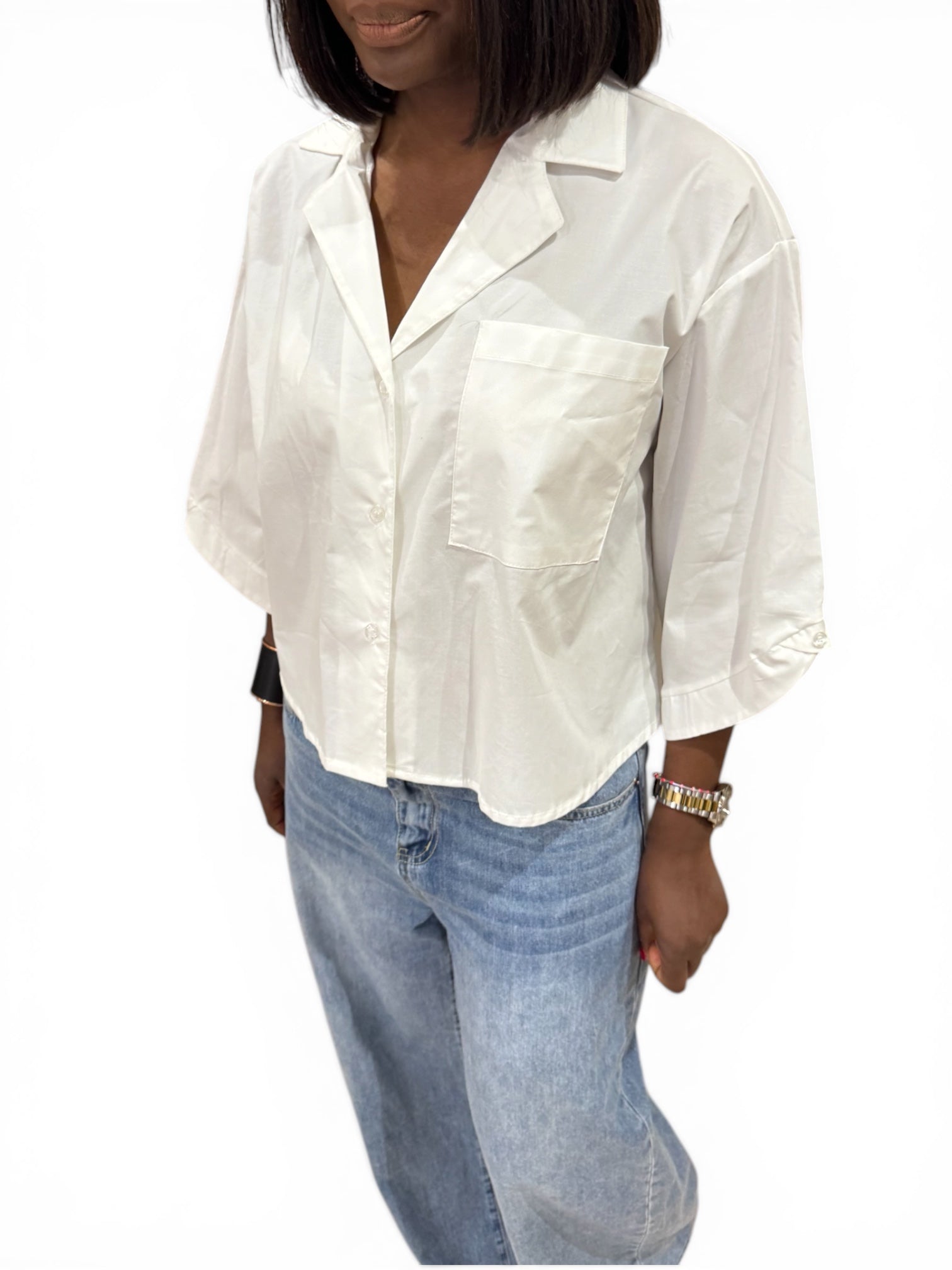 CHEMISE COURTE BLANCHE