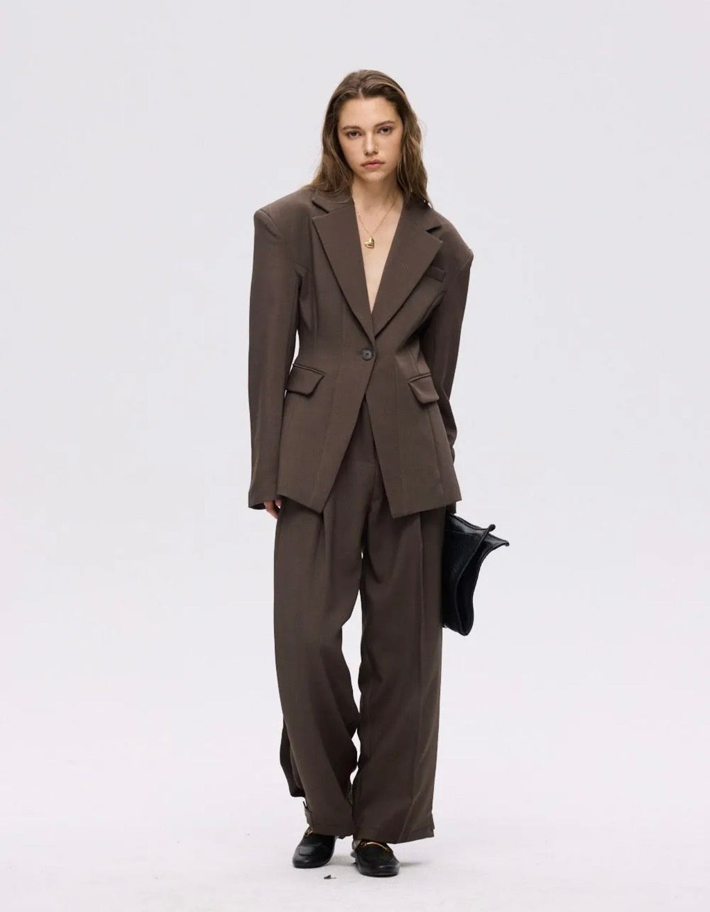 BLAZER ÉPAULETTE MARRON