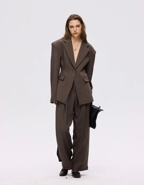 BLAZER ÉPAULETTE MARRON