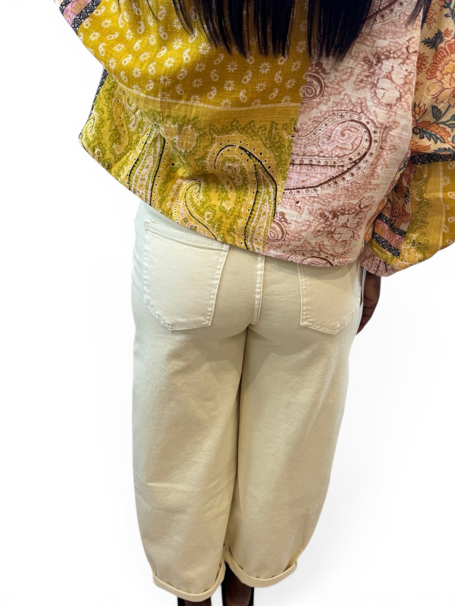 JEANS BALLON JAUNE BEURRE
