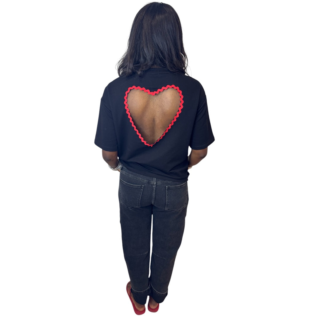 T-SHIRT COEUR NOIR