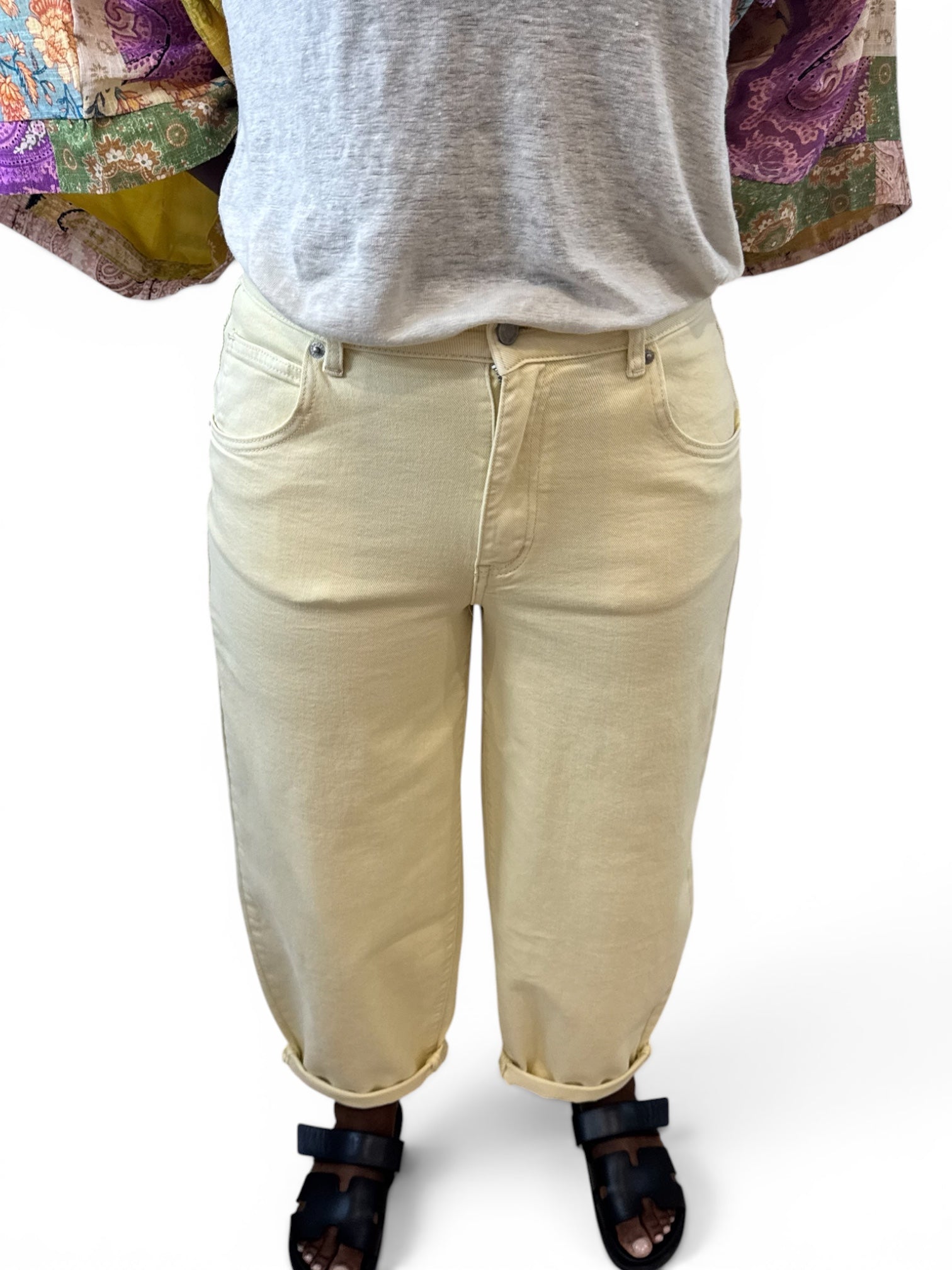 JEANS BALLON JAUNE BEURRE