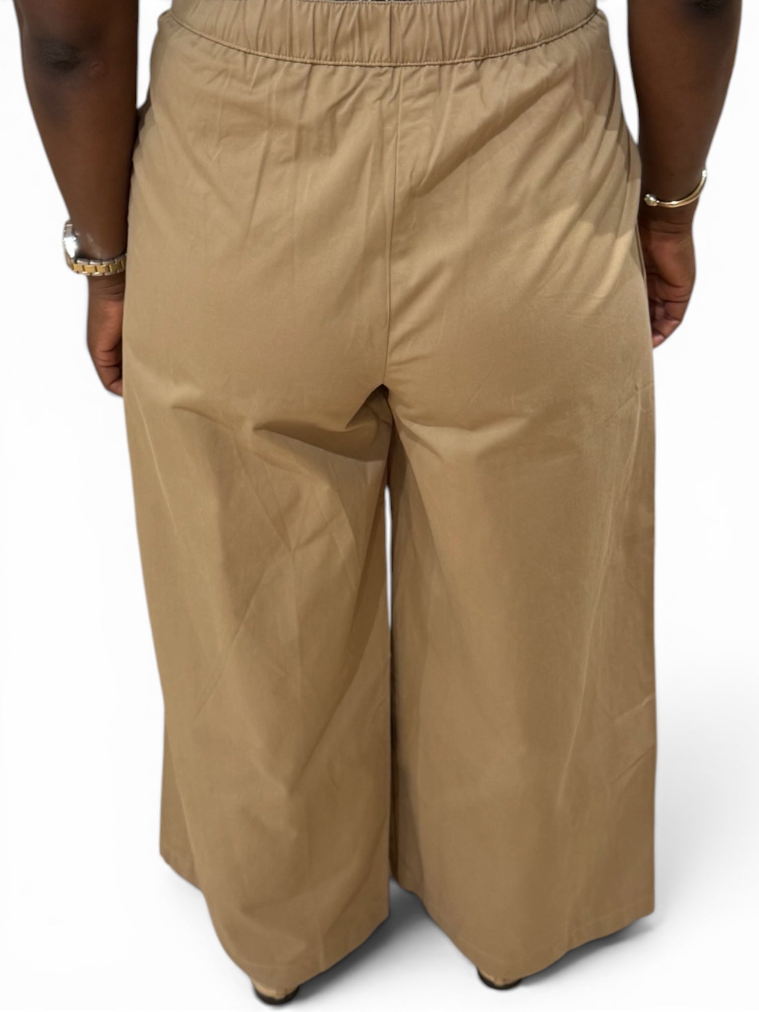 PANTALON PLISSE TAUPE