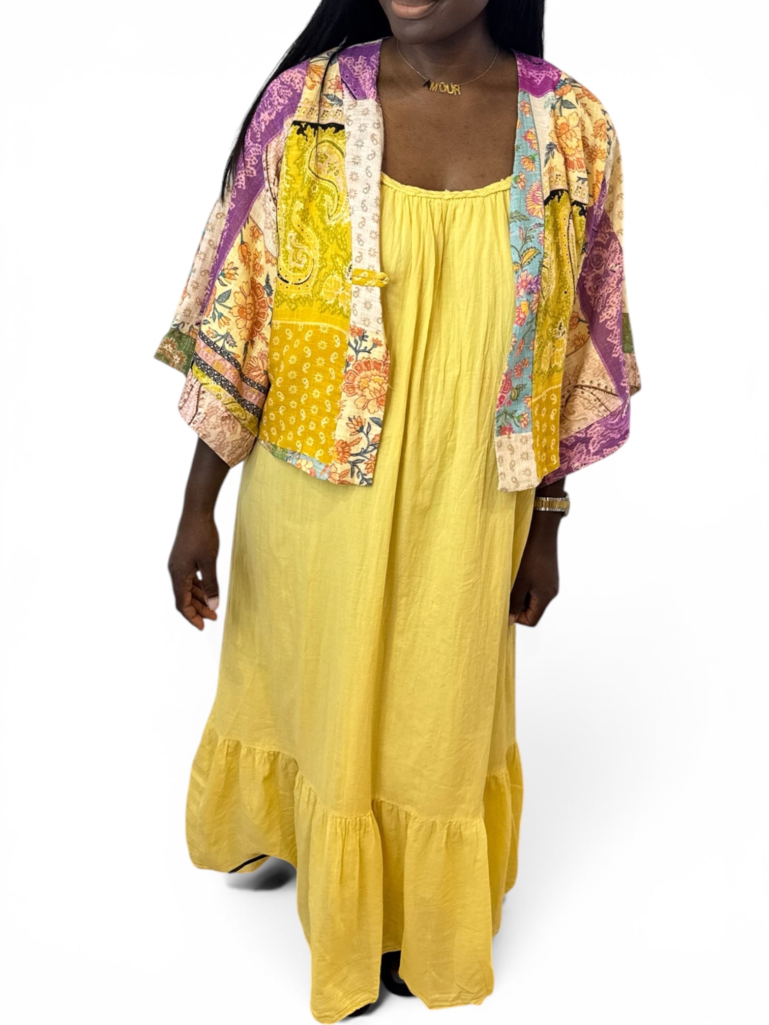 ROBE COTON JAUNE