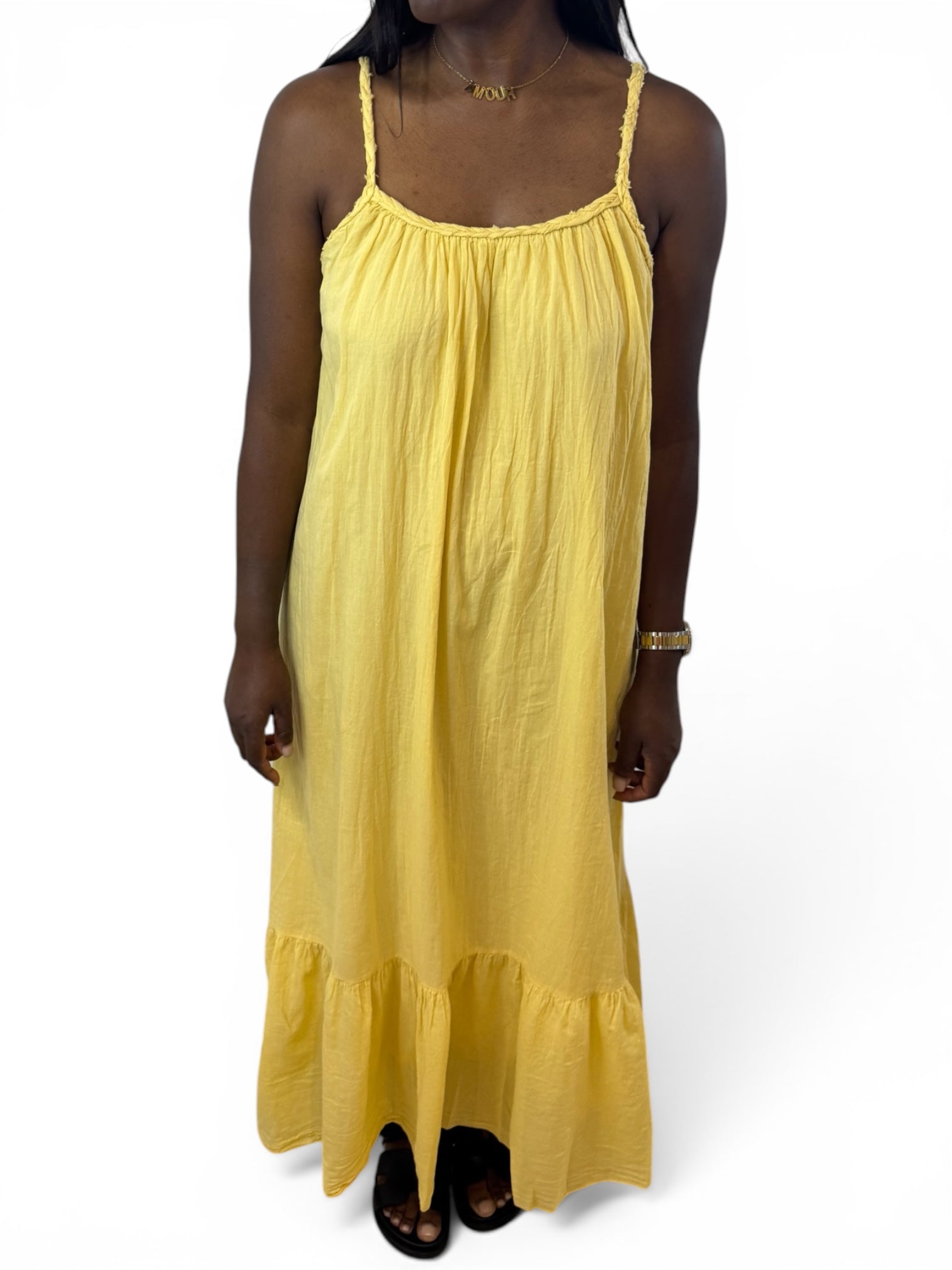 ROBE COTON JAUNE