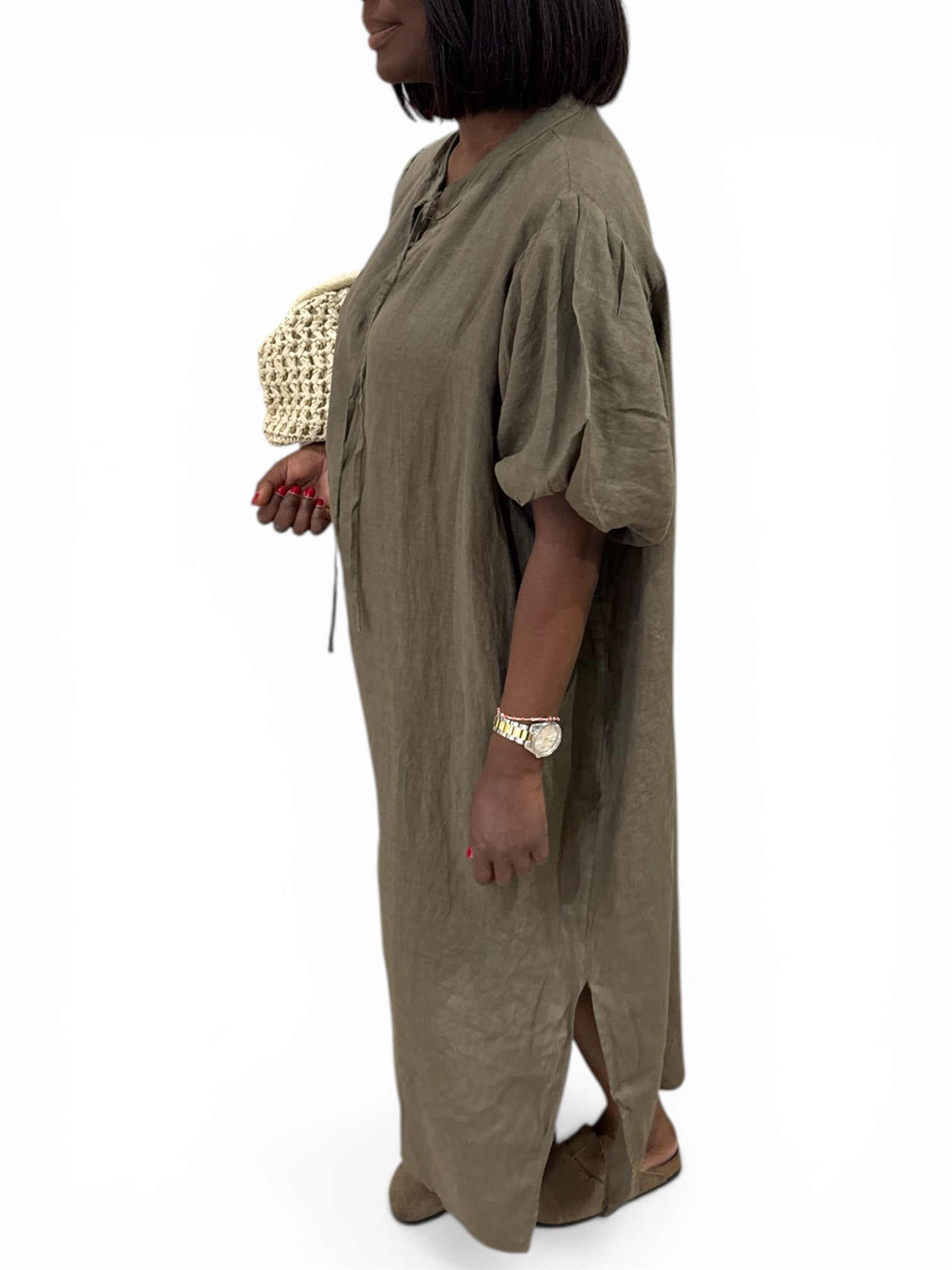 ROBE LIN KAKI