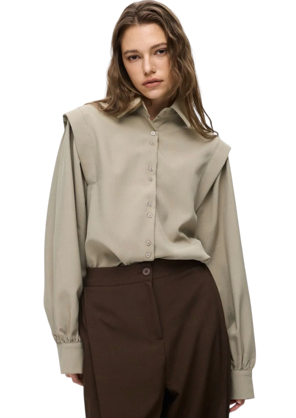 CHEMISE A EPAULES STRUCTURÉES TILLEUIL