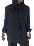 BLAZER CROISÉ OVERSIZE NOIR