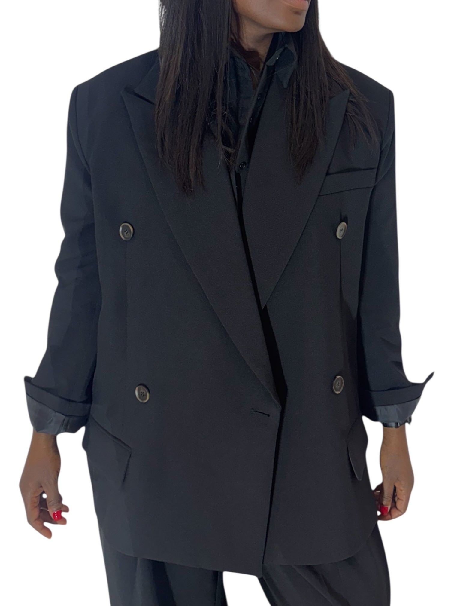 BLAZER CROISÉ OVERSIZE NOIR