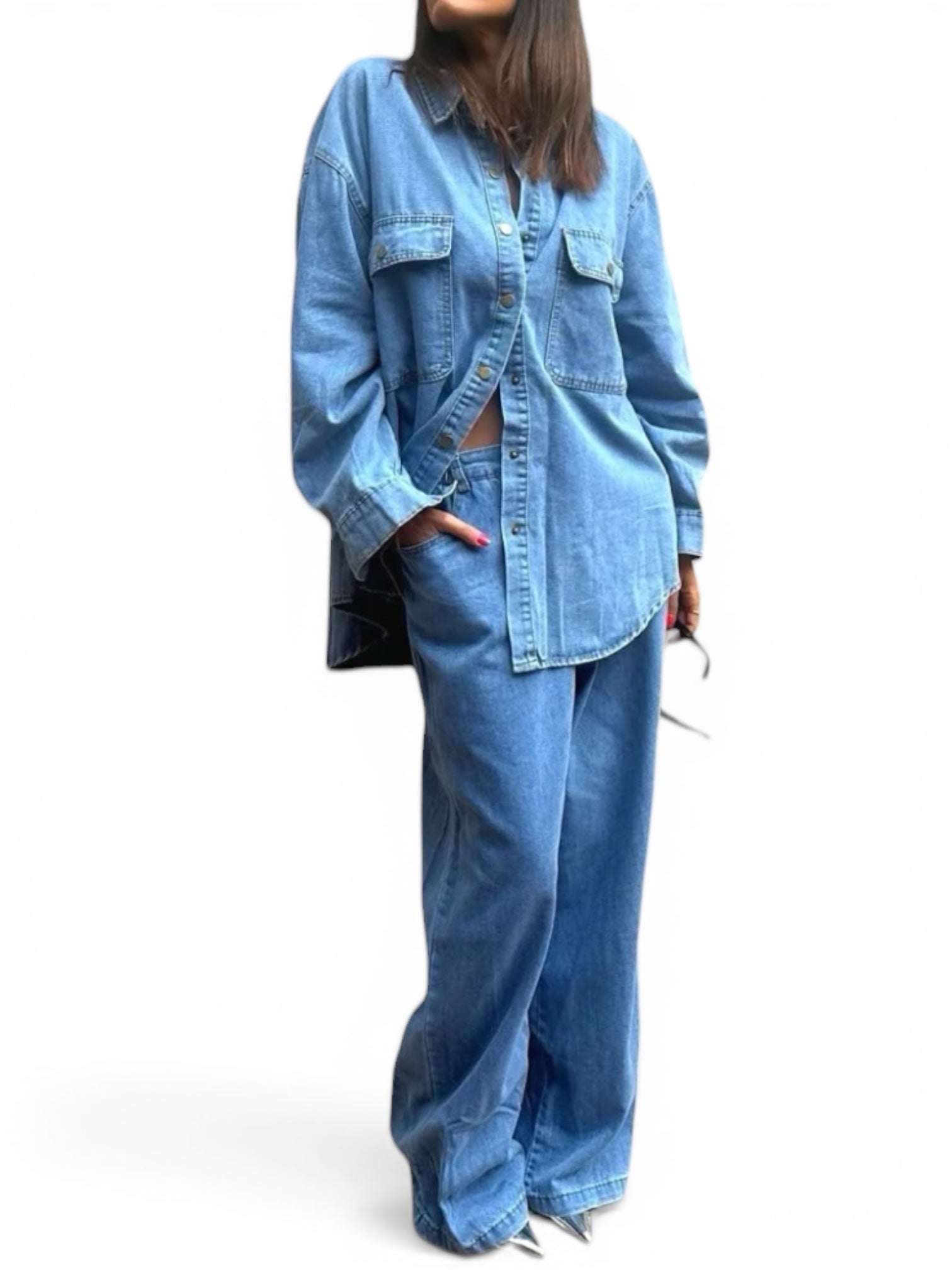 ENSEMBLE DENIM BLEU CLAIR