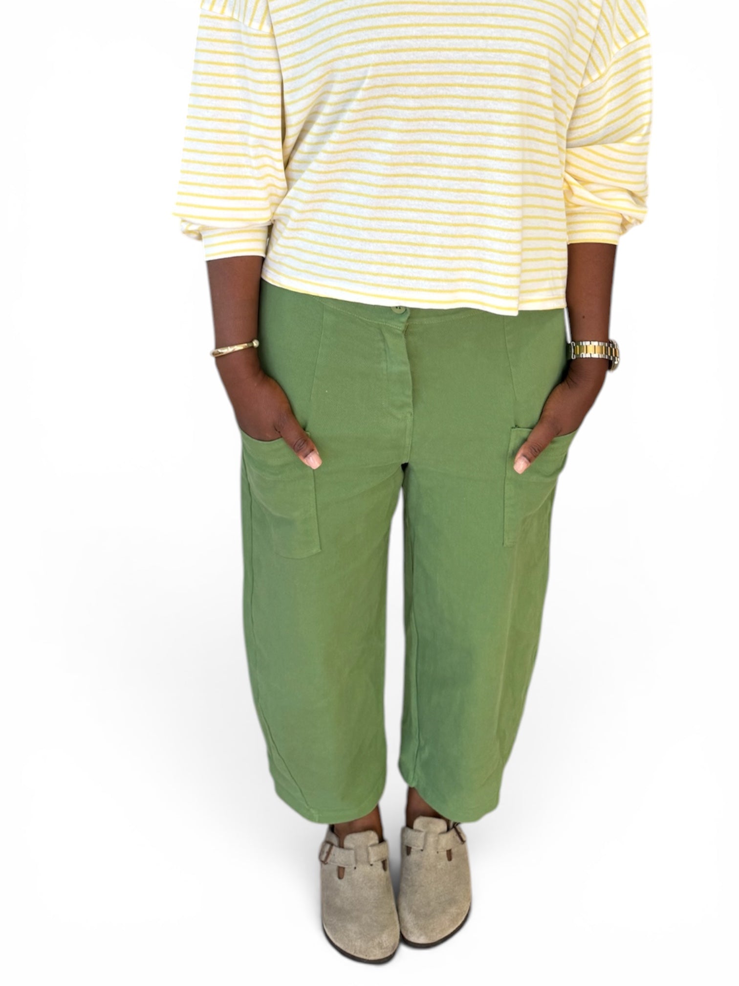 PANTALON CARGO VERT