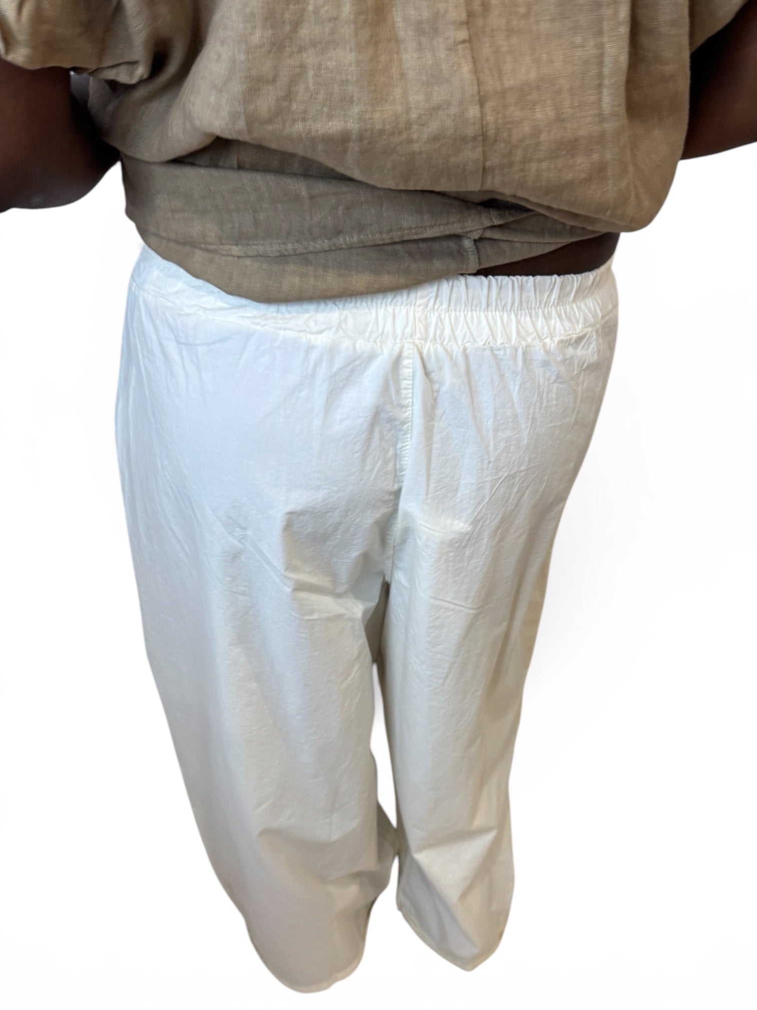 PANTALON POPELINE OVERSIZE BEIGE